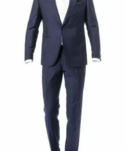 CG Anzug 80-138N1/424012+430013/63 Slim Fit, Schurwolle, Saphirblau, Blau-schwarz