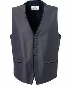 Wilvorst Weste nachtblau 481103/36/86 Wolle, Grau-blau