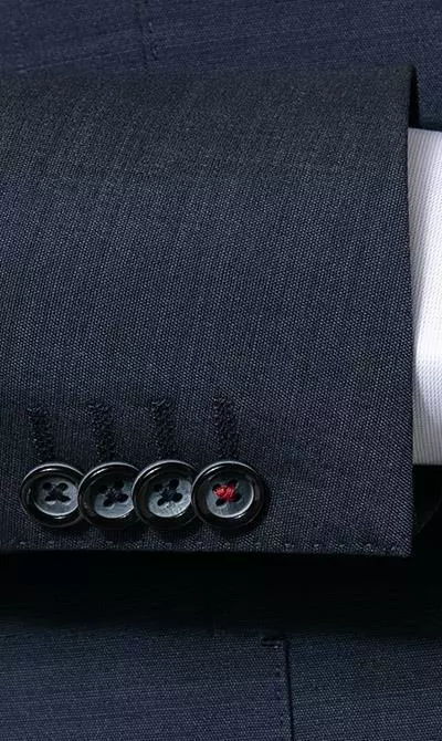 ROY ROBSON Anzug 050341797900+1295400/A401 Slim Fit, Schurwolle, Dunkelblau meliert, Dunkelblau 6 ROY ROBSON Anzug 050341797900+1295400/A401 Slim Fit, Schurwolle, Dunkelblau meliert, Dunkelblau – Bild 4