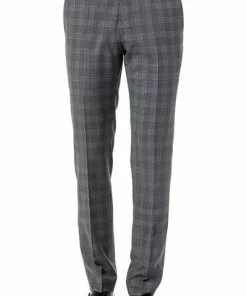 ROY ROBSON Hose S01050211295400/H050 Slim Fit, Schurwolle Super100, Anthrazit kariert, Pastellgrau