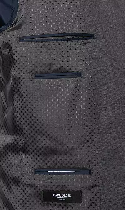 Carl Gross Anzug 70-062S0/323022+332023/82 Modern Fit, Schurwolle Super100, Anthrazit meliert, Dunkelgrau 8 Carl Gross Anzug 70-062S0/323022+332023/82 Modern Fit, Schurwolle Super100, Anthrazit meliert, Dunkelgrau – Bild 6
