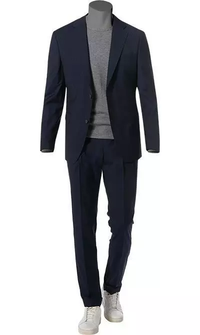 Strellson Anzug Cerf-Mandor 30016214/402 Extra Slim Fit, Schurwolle Super100, Dunkelblau gestreift , Marineblau 3 Strellson Anzug Cerf-Mandor 30016214/402 Extra Slim Fit, Schurwolle Super100, Dunkelblau gestreift , Marineblau