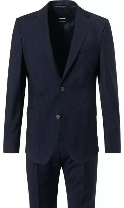 Strellson Anzug Cerf-Mandor 30016214/402 Extra Slim Fit, Schurwolle Super100, Dunkelblau gestreift , Marineblau 4 Strellson Anzug Cerf-Mandor 30016214/402 Extra Slim Fit, Schurwolle Super100, Dunkelblau gestreift , Marineblau – Bild 2