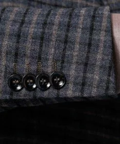 CINQUE Anzug 2252 + 2116-3167/69 Slim Fit, Flanell, Blau kariert, Blau -Anzüge & Westen Geschäft 326554 norm4