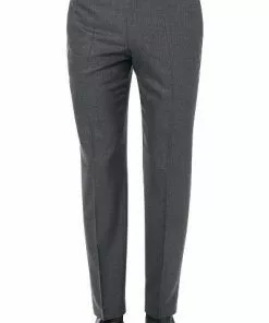 HILTL Hose Piacenza 24245/34600/11 Contemporary Fit, Schurwolle waschbar, Anthrazit meliert, Grau