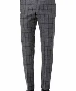 Strellson Hose Mercer 30019289/031 Slim Fit, Schurwolle, Graphit kariert, Grau kariert