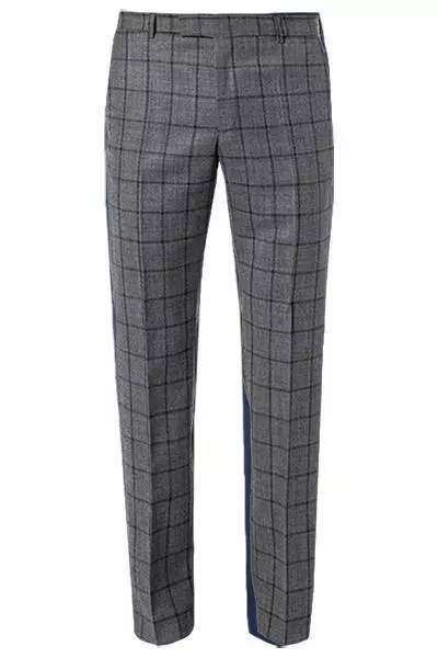 Strellson Hose Mercer 30019289/031 Slim Fit, Schurwolle, Graphit kariert, Grau kariert 4 Strellson Hose Mercer 30019289/031 Slim Fit, Schurwolle, Graphit kariert, Grau kariert – Bild 2