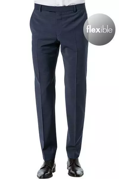 Strellson Hose Mercer 30018470/412 Slim Fit, Wolle, Dunkelblau meliert, Dunkelblau 4 Strellson Hose Mercer 30018470/412 Slim Fit, Wolle, Dunkelblau meliert, Dunkelblau – Bild 2