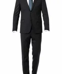 OSCAR JACOBSON Anzug 31003700+51703700/311 Woll-Stretch, Schwarz