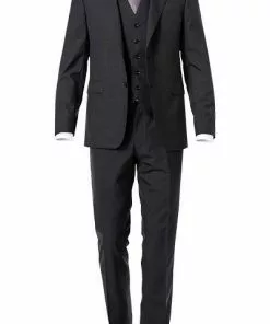 OSCAR JACOBSON Anzug 31008515+4428515+5115/110 Anzug mit Weste, Wolle, Anthrazit meliert, Dunkelgrau