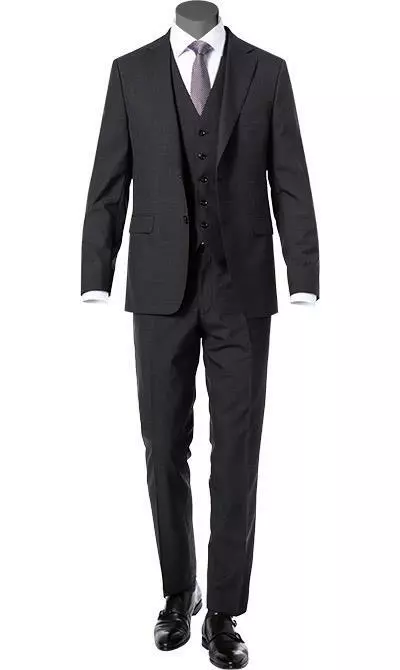 OSCAR JACOBSON Anzug 31008515+4428515+5115/110 Anzug mit Weste, Wolle, Anthrazit meliert, Dunkelgrau 3 OSCAR JACOBSON Anzug 31008515+4428515+5115/110 Anzug mit Weste, Wolle, Anthrazit meliert, Dunkelgrau