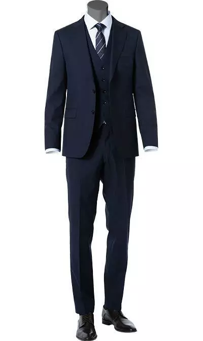 OSCAR JACOBSON Anzug 31008515+4428515+5115/215 Anzug mit Weste, Wolle, Dunkelblau, Blau 3 OSCAR JACOBSON Anzug 31008515+4428515+5115/215 Anzug mit Weste, Wolle, Dunkelblau, Blau