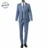 CG Anzug 80-140S0/424002+430013+139N1/441043/61 Anzug mit Weste, Slim Fit, Schurwolle, Rauchblau, Hellblau -Anzüge & Westen Geschäft 330095 master