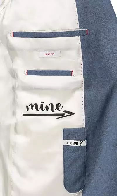 CG Anzug 80-140S0/424002+430013+139N1/441043/61 Anzug mit Weste, Slim Fit, Schurwolle, Rauchblau, Hellblau 10 CG Anzug 80-140S0/424002+430013+139N1/441043/61 Anzug mit Weste, Slim Fit, Schurwolle, Rauchblau, Hellblau – Bild 8