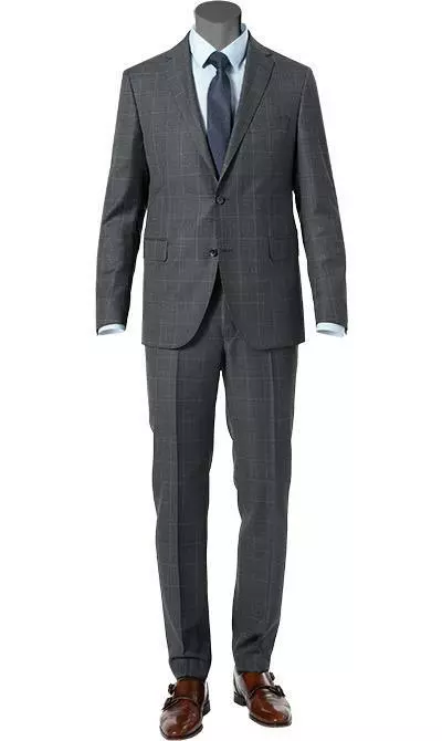 EDUARD DRESSLER Anzug Sean-Jim 10S11/5B31/24 Shaped Fit, Schurwolle Super110, Anthrazit kariert, Dunkelgrau 3 EDUARD DRESSLER Anzug Sean-Jim 10S11/5B31/24 Shaped Fit, Schurwolle Super110, Anthrazit kariert, Dunkelgrau