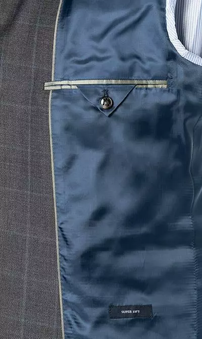 EDUARD DRESSLER Anzug Sean-Jim 10S11/5B31/24 Shaped Fit, Schurwolle Super110, Anthrazit kariert, Dunkelgrau 7 EDUARD DRESSLER Anzug Sean-Jim 10S11/5B31/24 Shaped Fit, Schurwolle Super110, Anthrazit kariert, Dunkelgrau – Bild 5