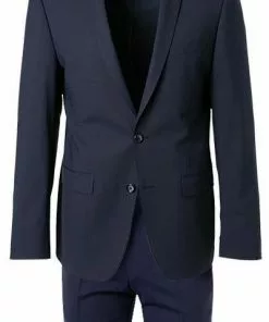ROY ROBSON Anzug 050351295400+1295400/A410 Slim Fit, Schurwoll-Stretch wasserabweisend, Dunkelblau meliert, Dunkelblau -Anzüge & Westen Geschäft 335813 norm2