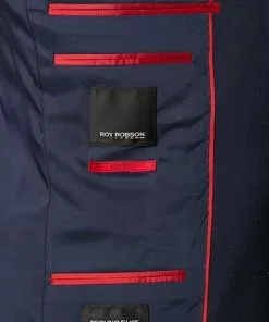 ROY ROBSON Anzug 050351295400+1295400/A410 Slim Fit, Schurwoll-Stretch wasserabweisend, Dunkelblau meliert, Dunkelblau -Anzüge & Westen Geschäft 335813 norm6