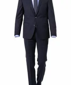 ROY ROBSON Anzug 050631594900+1295400/A410 Slim Fit, Schurwolle Super100 wasserabweisend, Dunkelblau gemustert, Dunkelblau