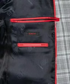 CG Anzug Caden-Cedric 90-143S3/423712+433063/81 Slim Fit, Schurwoll-Stretch, Steingrau kariert, Grau-hellblau -Anzüge & Westen Geschäft 335845 norm6