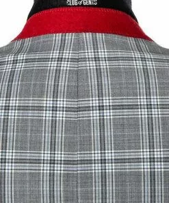 CG Anzug Caden-Cedric 90-143S3/423712+433063/81 Slim Fit, Schurwoll-Stretch, Steingrau kariert, Grau-hellblau -Anzüge & Westen Geschäft 335845 norm7