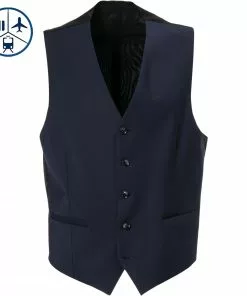 Carl Gross Weste TRF-Till 30-031S0/342043/62 Regular Fit, Schurwoll-Stretch, Dunkelblau , Dunkelblau