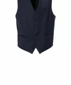 Carl Gross Anzug 30-031S0/325031+342043+338343/62 Reise-Anzug mit Weste, Regular Fit, Schurwoll-Stretch, Dunkelblau , Dunkelblau -Anzüge & Westen Geschäft 335889 norm4