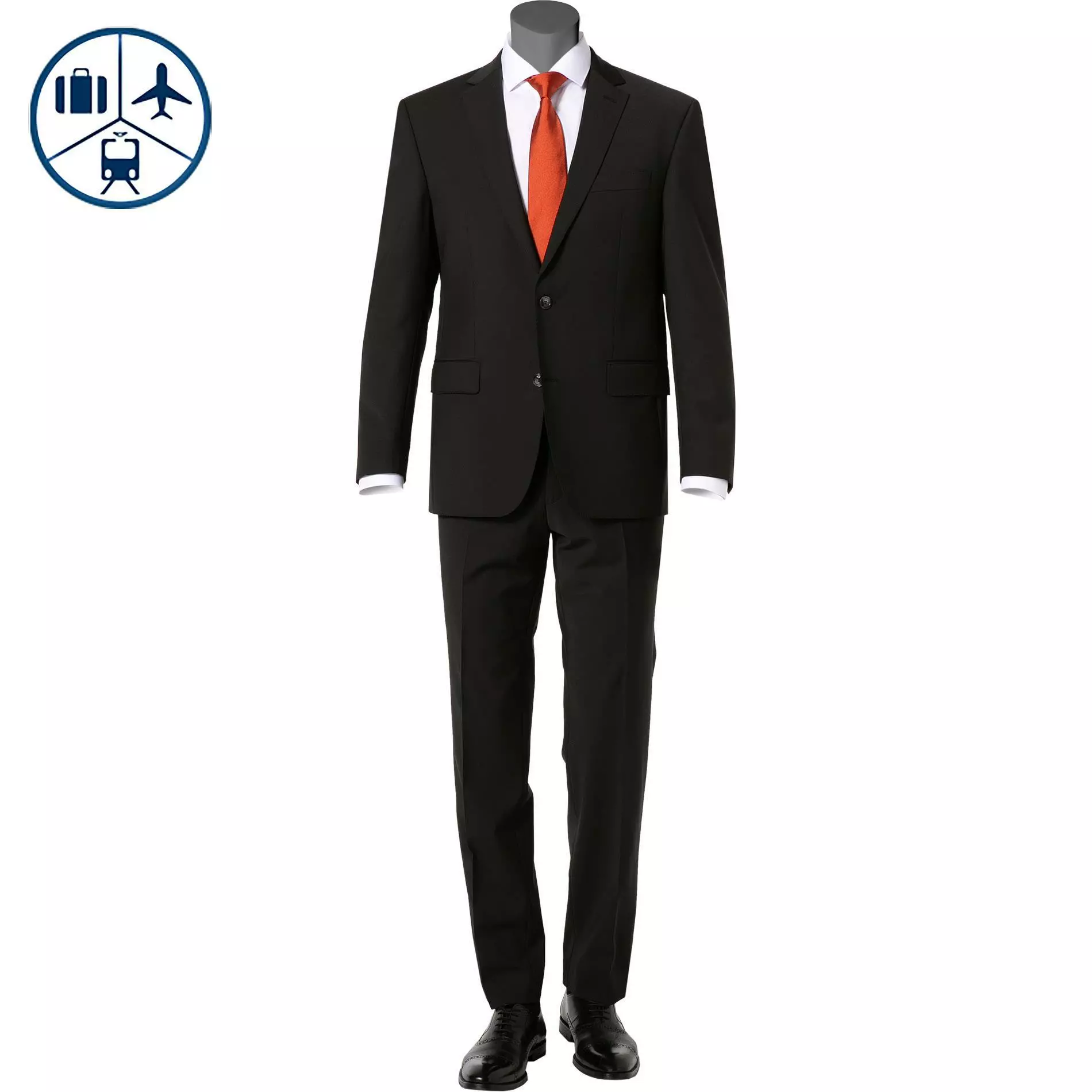 Carl Gross Anzug 30-031S0/325031+338343/90 Reise-Anzug, Regular Fit, Schurwoll-Stretch, Schwarz 3 Carl Gross Anzug 30-031S0/325031+338343/90 Reise-Anzug, Regular Fit, Schurwoll-Stretch, Schwarz