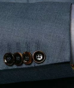 Carl Gross Anzug 40-016N0/324972+339603/62 Schurwolle, Jeansblau meliert, Jeansblau -Anzüge & Westen Geschäft 335916 norm4