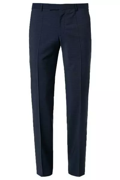 BALDESSARINI Hose 17050/000/08829/6300 Modern Fit, Schurwolle, Nachtblau kariert, Nachtblau 4 BALDESSARINI Hose 17050/000/08829/6300 Modern Fit, Schurwolle, Nachtblau kariert, Nachtblau – Bild 2