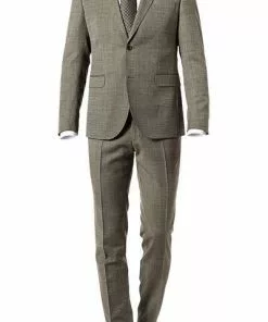 CG Anzug Patrick-Pascal 90-146N0/424002+430013/52 Slim Fit, Schurwolle, Pistazie meliert, Grün