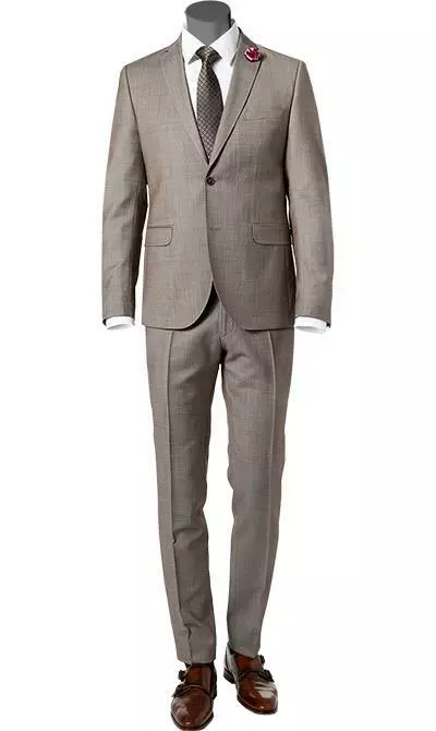 CG Anzug Patrick-Pascal 90-146N0/424002+430013/71 Slim Fit, Schurwolle, Graubraun meliert , Grau 3 CG Anzug Patrick-Pascal 90-146N0/424002+430013/71 Slim Fit, Schurwolle, Graubraun meliert , Grau