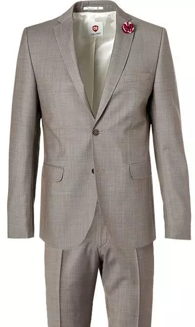 CG Anzug Patrick-Pascal 90-146N0/424002+430013/71 Slim Fit, Schurwolle, Graubraun meliert , Grau 4 CG Anzug Patrick-Pascal 90-146N0/424002+430013/71 Slim Fit, Schurwolle, Graubraun meliert , Grau – Bild 2