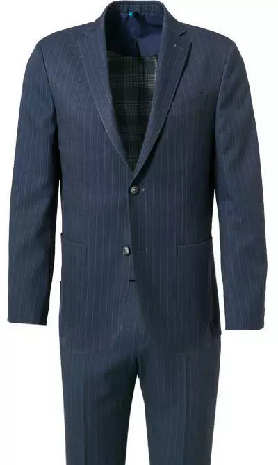 Pierre Cardin Anzug 42288+72534/810/94325/3250 Modern Fit, Mikrofaser wasserabweisend, Navy gestreift, Dunkelblau 5 Pierre Cardin Anzug 42288+72534/810/94325/3250 Modern Fit, Mikrofaser wasserabweisend, Navy gestreift, Dunkelblau – Bild 3