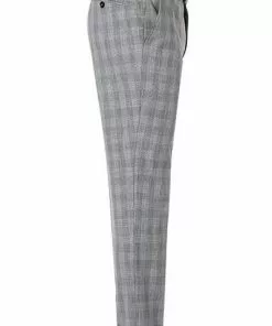 Pierre Cardin Hose Ryan 72238/810/94419/2900 Modern Fit, Mikrofaser, Hellgrau kariert, Silbergrau -Anzüge & Westen Geschäft 337145 norm3