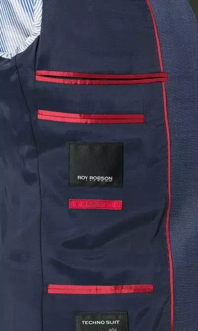 ROY ROBSON Anzug S00050571004400+295400/A450 Slim Fit, Schurwolle Super100 wasserabweisend, Dunkelblau, Blau 8 ROY ROBSON Anzug S00050571004400+295400/A450 Slim Fit, Schurwolle Super100 wasserabweisend, Dunkelblau, Blau – Bild 6