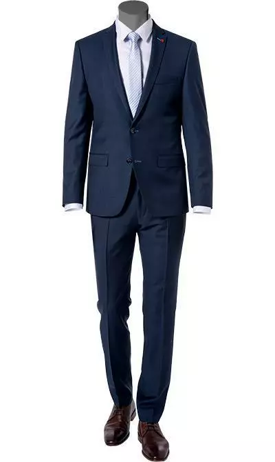 ROY ROBSON Anzug S00050581594800+295400/A410 Slim Fit, Schurwolle Super100, Navy meliert, Navy 3 ROY ROBSON Anzug S00050581594800+295400/A410 Slim Fit, Schurwolle Super100, Navy meliert, Navy