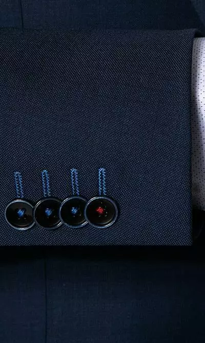 ROY ROBSON Anzug S00050581594800+295400/A410 Slim Fit, Schurwolle Super100, Navy meliert, Navy 6 ROY ROBSON Anzug S00050581594800+295400/A410 Slim Fit, Schurwolle Super100, Navy meliert, Navy – Bild 4