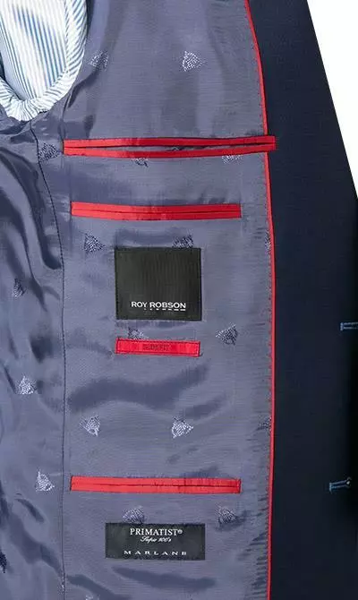 ROY ROBSON Anzug S00050581594800+295400/A410 Slim Fit, Schurwolle Super100, Navy meliert, Navy 8 ROY ROBSON Anzug S00050581594800+295400/A410 Slim Fit, Schurwolle Super100, Navy meliert, Navy – Bild 6