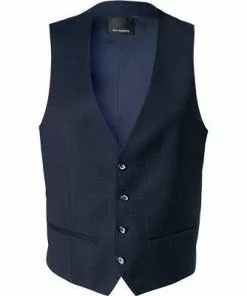 ROY ROBSON Weste S05050631704100/A410 Slim Fit, Schurwolle Super100 wasserabweisend, Dunkelblau gemustert, Dunkelblau