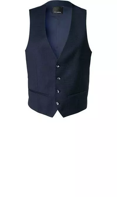 ROY ROBSON Anzug 050631594900+1704100+1295400/A410 Anzug mit Weste, Slim Fit, Schurwolle Super100 wasserabweisend, Dunkelblau gemustert, Dunkelblau 6 ROY ROBSON Anzug 050631594900+1704100+1295400/A410 Anzug mit Weste, Slim Fit, Schurwolle Super100 wasserabweisend, Dunkelblau gemustert, Dunkelblau – Bild 4