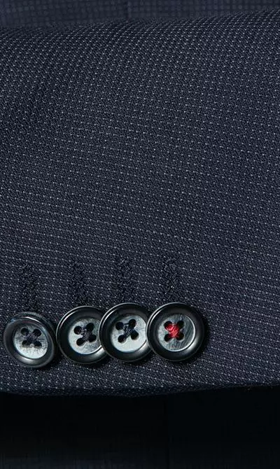 ROY ROBSON Anzug 050631594900+1704100+1295400/A410 Anzug mit Weste, Slim Fit, Schurwolle Super100 wasserabweisend, Dunkelblau gemustert, Dunkelblau 7 ROY ROBSON Anzug 050631594900+1704100+1295400/A410 Anzug mit Weste, Slim Fit, Schurwolle Super100 wasserabweisend, Dunkelblau gemustert, Dunkelblau – Bild 5