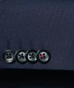 ROY ROBSON Anzug 050351594900+1704100+1295400/A410 Anzug mit Weste, Slim Fit, Schurwolle wasserabweisend, Dunkelblau meliert, Dunkelblau -Anzüge & Westen Geschäft 338560 norm5