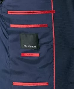 ROY ROBSON Anzug 050351594900+1704100+1295400/A410 Anzug mit Weste, Slim Fit, Schurwolle wasserabweisend, Dunkelblau meliert, Dunkelblau -Anzüge & Westen Geschäft 338560 norm7