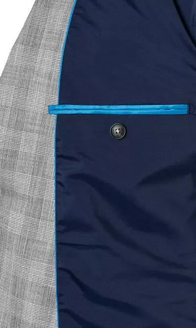Pierre Cardin Anzug 42255+72238/810/94419/2900 Modern Fit, Mikrofaser, Hellgrau kariert, Silbergrau 8 Pierre Cardin Anzug 42255+72238/810/94419/2900 Modern Fit, Mikrofaser, Hellgrau kariert, Silbergrau – Bild 6