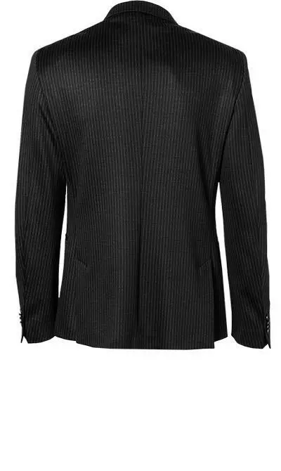 BOSS Anzug Norwin/Banks 50427198+50427205/001 Anzug Norwin-Banks, Slim Fit, Schurwolle, Schwarz gestreift, Schwarz 6 BOSS Anzug Norwin/Banks 50427198+50427205/001 Anzug Norwin-Banks, Slim Fit, Schurwolle, Schwarz gestreift, Schwarz – Bild 4