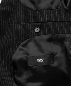 BOSS Anzug Norwin/Banks 50427198+50427205/001 Anzug Norwin-Banks, Slim Fit, Schurwolle, Schwarz gestreift, Schwarz 16 BOSS Anzug Norwin/Banks 50427198+50427205/001 Anzug Norwin-Banks, Slim Fit, Schurwolle, Schwarz gestreift, Schwarz -Anzüge & Westen Geschäft 339616 norm5