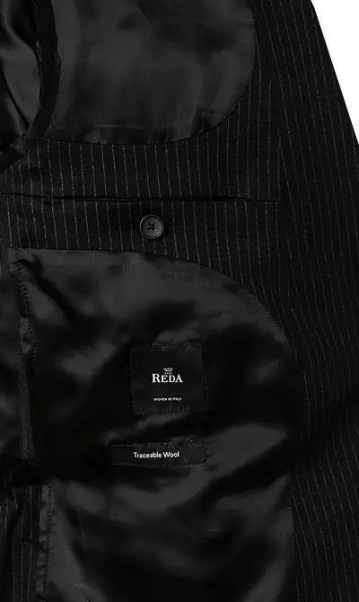 BOSS Anzug Norwin/Banks 50427198+50427205/001 Anzug Norwin-Banks, Slim Fit, Schurwolle, Schwarz gestreift, Schwarz 9 BOSS Anzug Norwin/Banks 50427198+50427205/001 Anzug Norwin-Banks, Slim Fit, Schurwolle, Schwarz gestreift, Schwarz – Bild 7