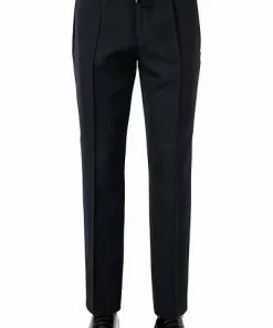 BOSS Hose Phil 50421819/402 Extra Slim Fit, Schurwolle, Schwarz, Dunkelblau