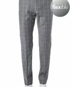 Strellson Hose Mercer 30020634/035 Slim Fit, Schurwolle, Hellgrau kariert , Hellgrau